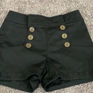 Express black high waisted shorts